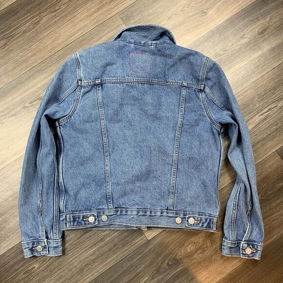 Levi's Red Label Women's Denim Trucker Jacket in Blue Sz M - Picture 7 of 7